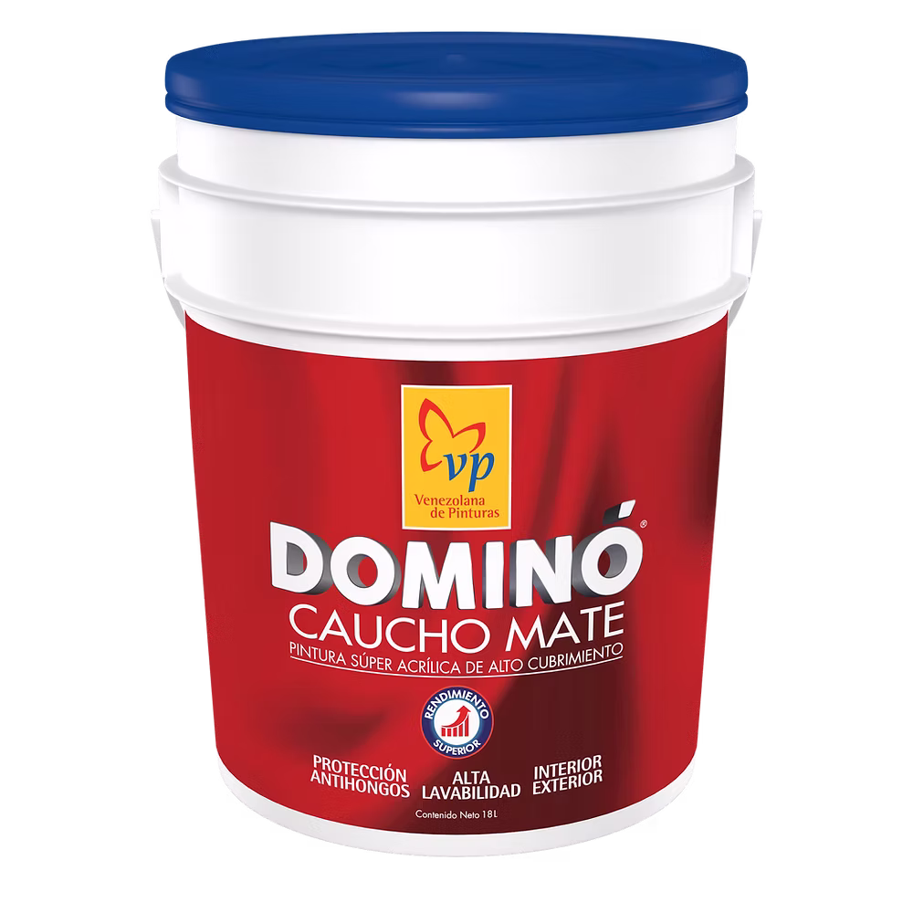 cuñete de 5 galones domino caucho mate Dominó Caucho Mate Cuñete de 5 galones - Imagen 1